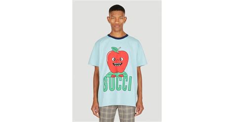 gucci apple print shirt|gucci t shirt women.